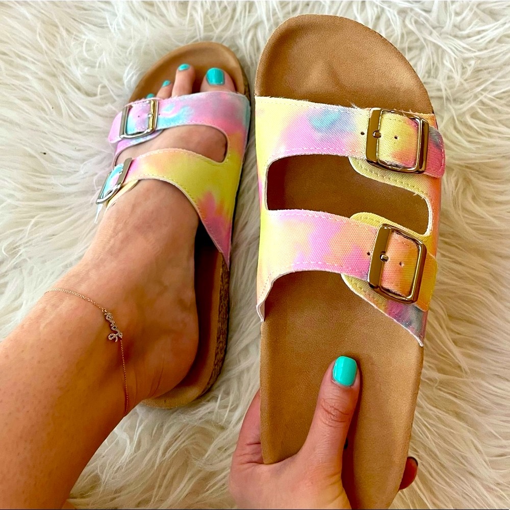Tie Dye Footbed Sandals - Picture 1 of 16